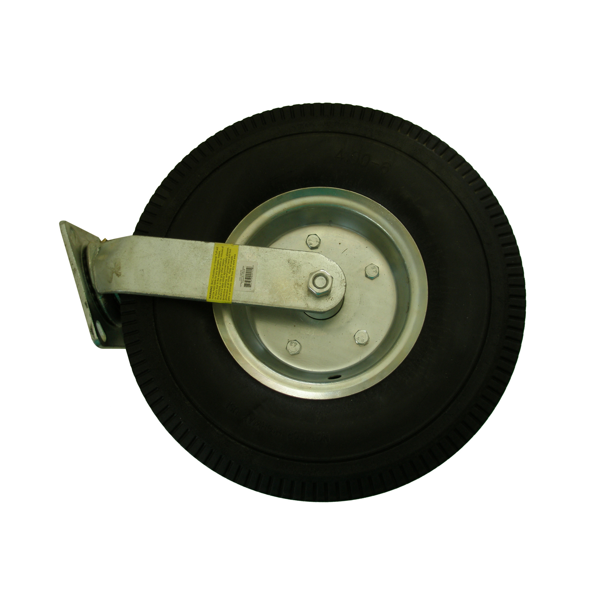 Gravel Tuff, 12in. swivel flat free caster, Wheel Diameter 13 in, Caster Type Swivel, Package (qty.) 1, Model# GTF-12SCFF